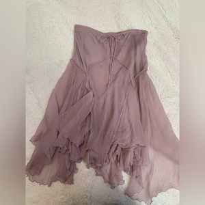 Max Studio Special Edition 100% Silk Lavender Skirt Size Small.